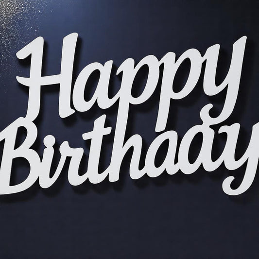 Nome Happy Birthday em MDF